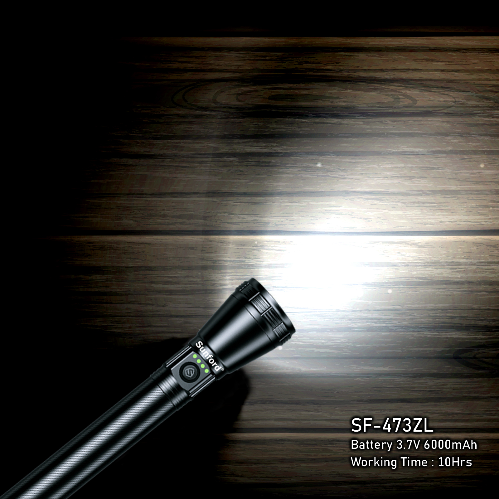 SF-473ZL Telescopic Zoomable White Laser LED Flashlight – Sunford