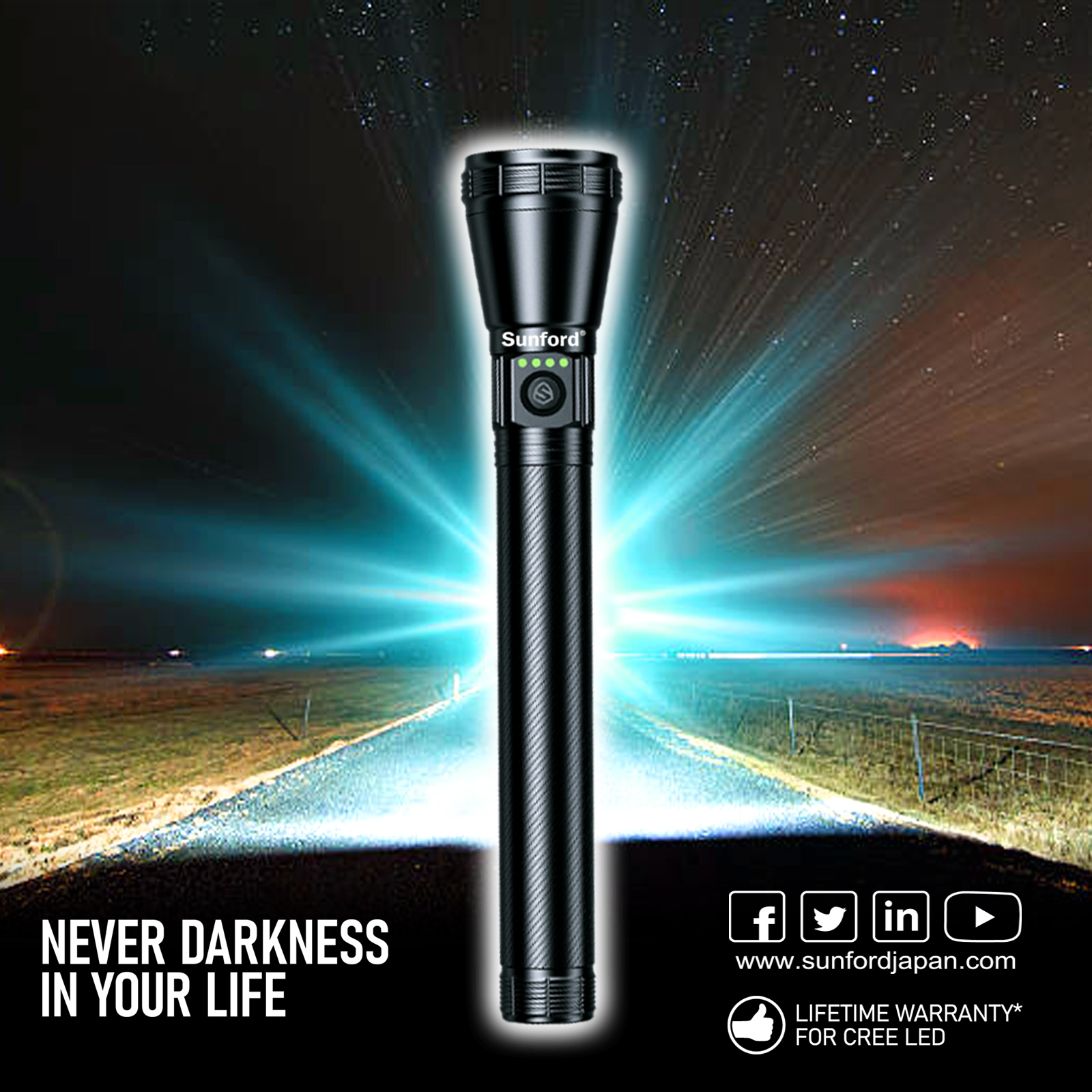 SF-473ZL Telescopic Zoomable White Laser LED Flashlight – Sunford