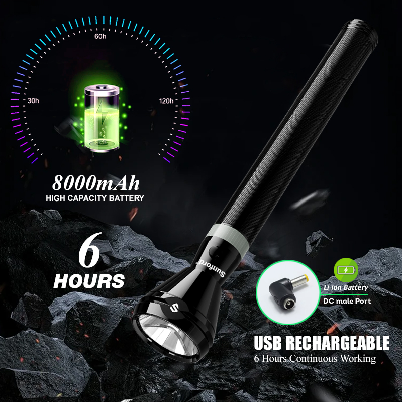 Rechargeable LED Flashlight Model SF4427SL-4D – Sunford Japan