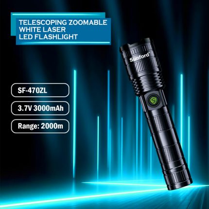 SF-470ZL Telescopic Zoomable White Laser  LED Flashlight