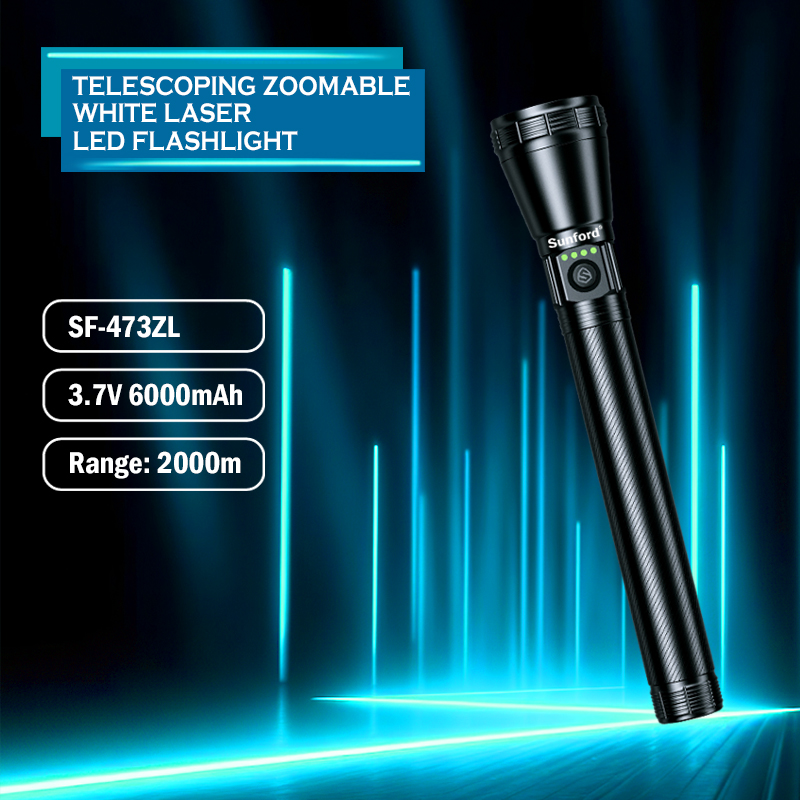 SF-473ZL Telescopic Zoomable White Laser LED Flashlight – Sunford