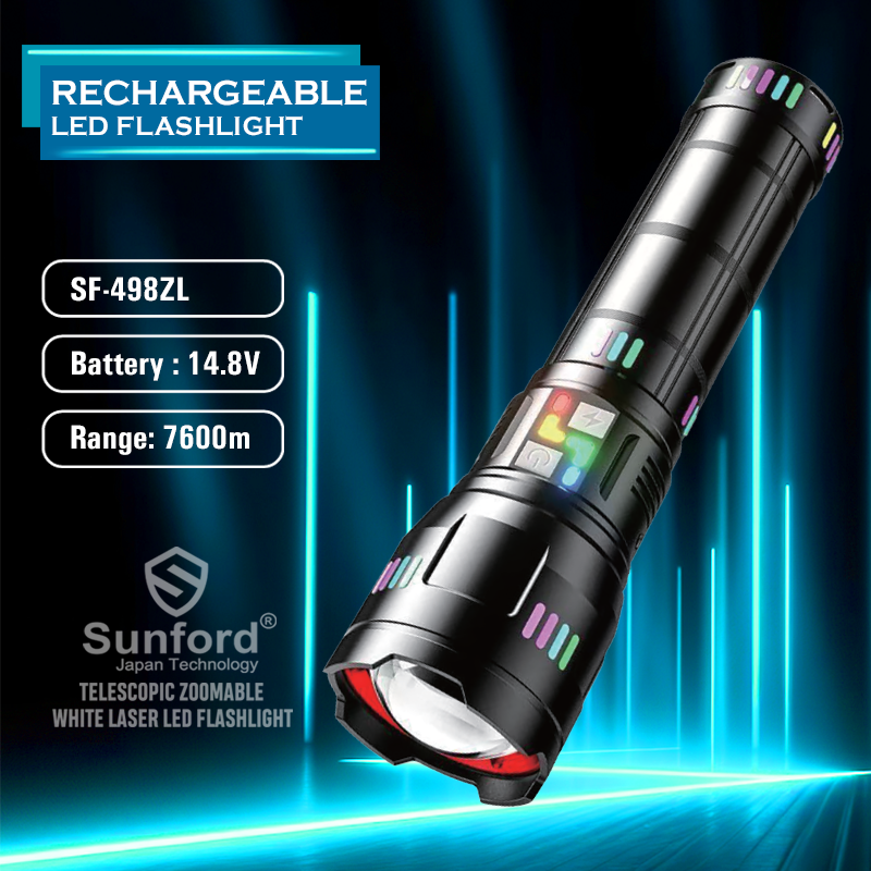 Sunford Telescopic Zoomable Laser LED flashlight SF-498ZL